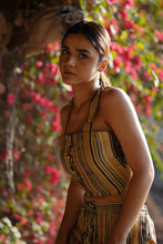 Load image into Gallery viewer, Natural Dye Hand Block Printed &#39;DAINTY&#39; Multi Color Crop Top
