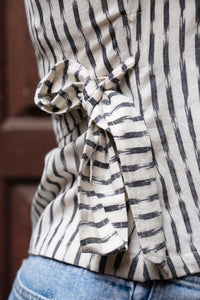 Handwoven 'ASHWEM' Safe Dye Ikat Cotton Wrap Top