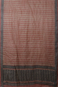 Natural Dye Block Print Silk Dupatta