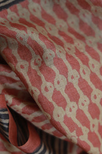 Natural Dye Block Print Silk Dupatta