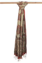 Load image into Gallery viewer, Natural Dye Block Print Silk Dupatta