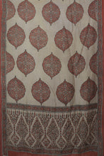 Load image into Gallery viewer, Natural Dye Block Print Silk Dupatta