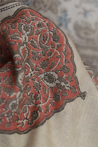 Natural Dye Block Print Silk Dupatta