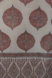 Natural Dye Block Print Silk Dupatta