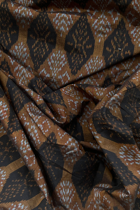 Safe Dye Ikat Silk x Cotton Fabric