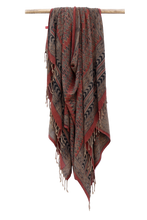 Load image into Gallery viewer, Natural Dyed Hand Block Print Noil Silk Dupatta