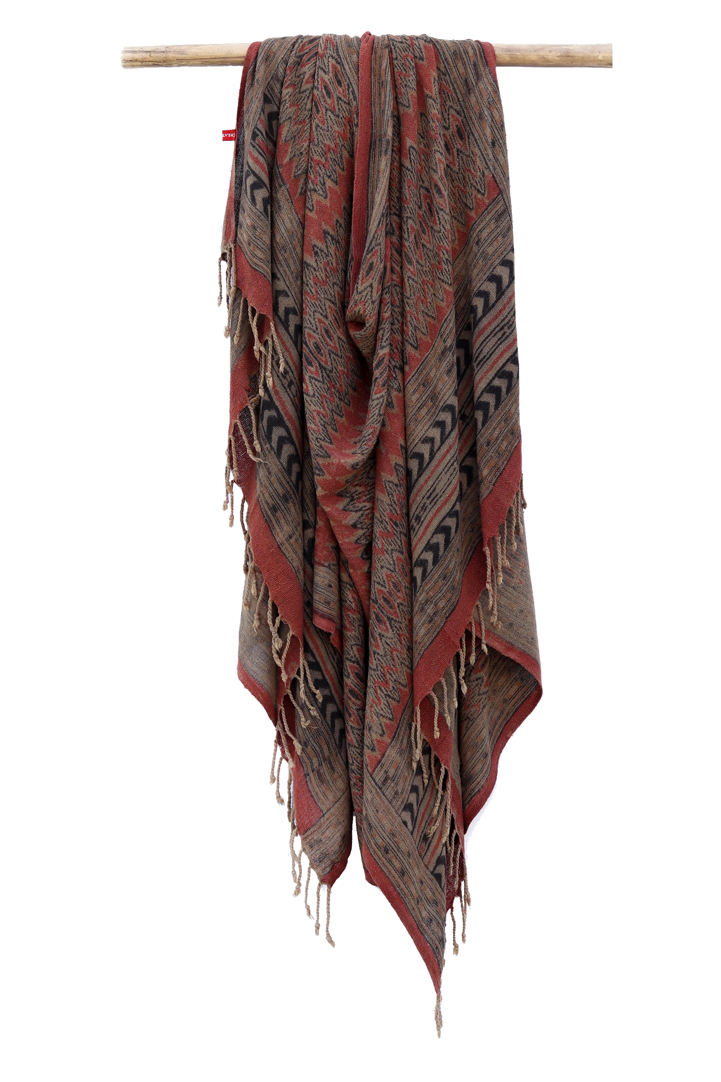 Natural Dyed Hand Block Print Noil Silk Dupatta