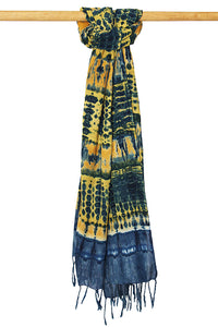 DHWANI | Natural Dye Shibori Cotton Stole