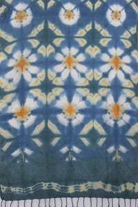 Natural Dye Shibori Cotton Stole