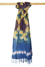 Load image into Gallery viewer, Natural Dye Shibori Cotton Stole