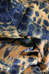 DHWANI | Natural Dye Shibori Cotton Stole