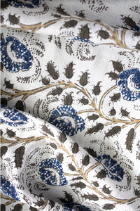 Natural Dye Block Print Cotton Fabric