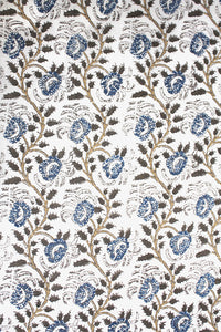 Natural Dye Block Print Cotton Fabric