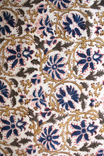 Load image into Gallery viewer, Natural Dye Block Print Cotton Fabric