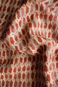 Natural Dye Block Print Silk Fabric