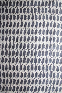 Natural Dye Block Print Cotton x Silk Fabric