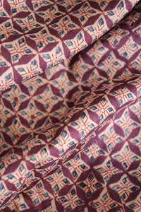 Natural Dye Block Print Silk Fabric