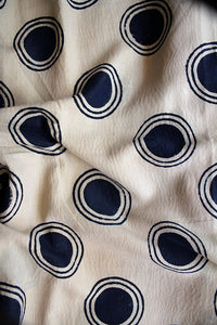 Natural Dye Block Print Silk Fabric