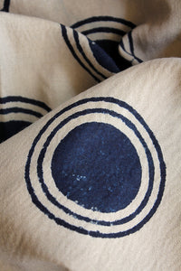 Natural Dye Block Print Silk Fabric