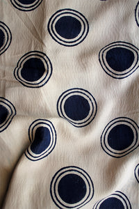 Natural Dye Block Print Silk Fabric