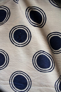 Natural Dye Block Print Silk Fabric