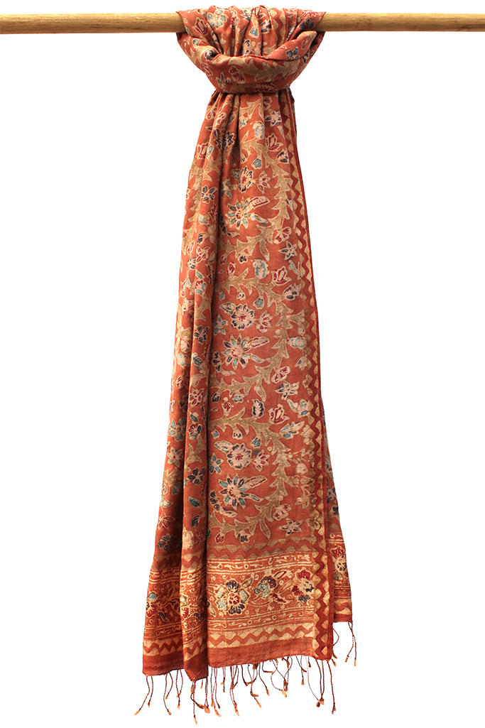 Natural Dye Batik Silk Stole
