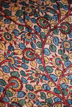 Load image into Gallery viewer, Natural Dye Hand-Painted Kalamkari Silk Fabric