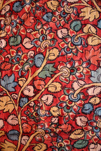 Load image into Gallery viewer, Natural Dye Hand-Painted Kalamkari Silk Fabric
