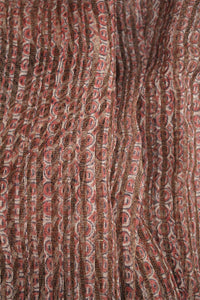 Natural Dye Block Print Silk Fabric
