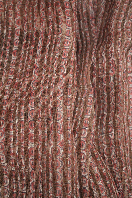 Natural Dye Block Print Silk Fabric