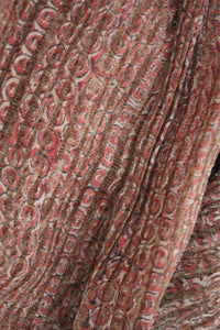 Natural Dye Block Print Silk Fabric