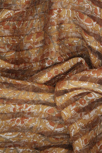 Natural Dye Block Print Silk Fabric