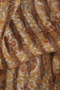 Natural Dye Block Print Silk Fabric