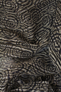 Natural Dye Block Print Silk Fabric