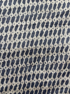 Natural Dye Block Print Tussar Silk Fabric