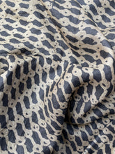 Load image into Gallery viewer, Natural Dye Block Print Tussar Silk Fabric