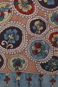 Natural Dye Hand-Painted Kalamkari Silk Stole