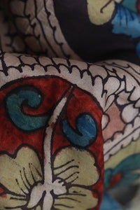 Natural Dye Hand-Painted Kalamkari Silk Stole