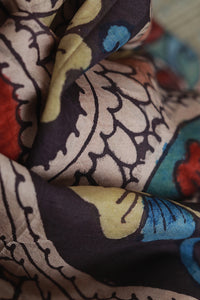 Natural Dye Hand-Painted Kalamkari Silk Stole