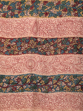 Load image into Gallery viewer, Natural Dye Hand-Painted Kalamkari Silk Sari
