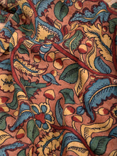 Load image into Gallery viewer, Natural Dye Hand-Painted Kalamkari Silk Sari
