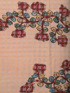 Natural Dye Hand-Painted Kalamkari Silk Sari