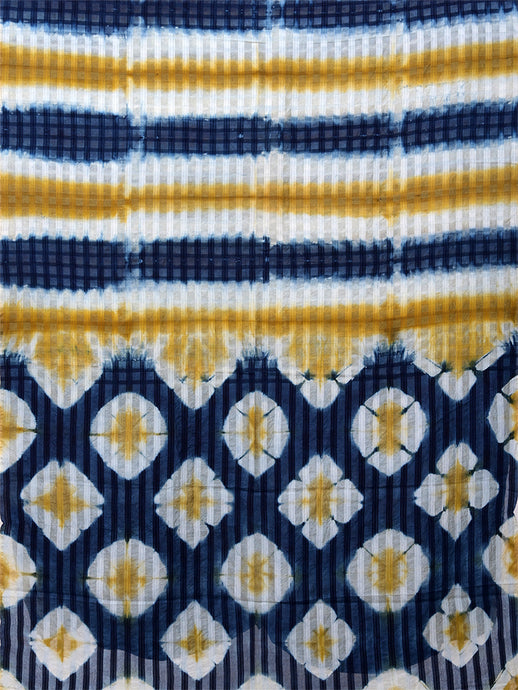 Natural Dye Shibori Silk Sari