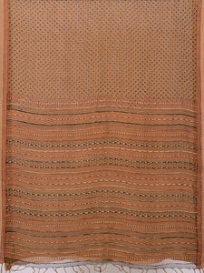 Natural Dye Block Print Silk Sari