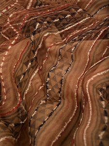 Natural Dye Block Print Silk Sari