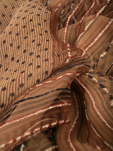 Natural Dye Block Print Silk Sari