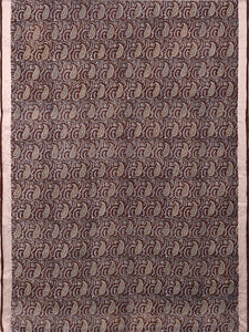 Natural Dye Block Print Cotton Sari