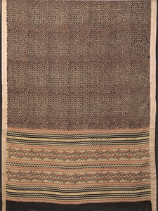 Natural Dye Block Print Cotton Sari