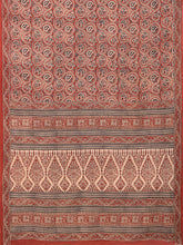 Load image into Gallery viewer, Natural Dye Block Print Cotton Sari