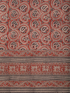 Natural Dye Block Print Cotton Sari